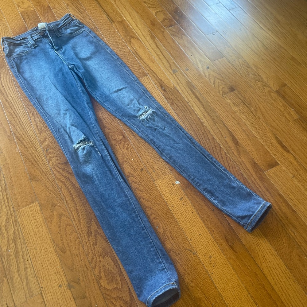 Women’s Fashion Nova Dark Wash Jean Leggings - Size 3 - Picture 5 of 12
